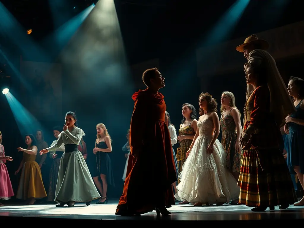 A captivating image of a recent stage production at MINI THEATRE DE MARSEILLE, highlighting the costumes, set design, and overall theatrical experience.